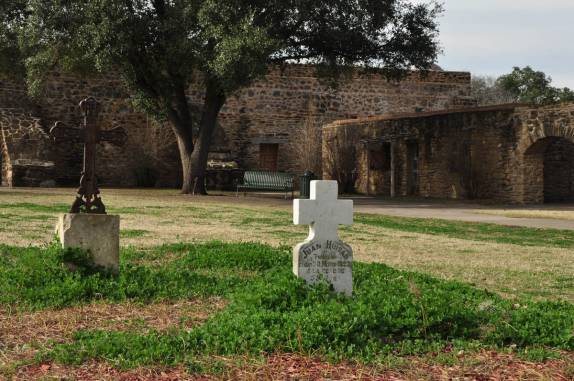 Cemitério da Mission San Jose, perto de San Antonio, no sul do Texas, nos Estados Unidos